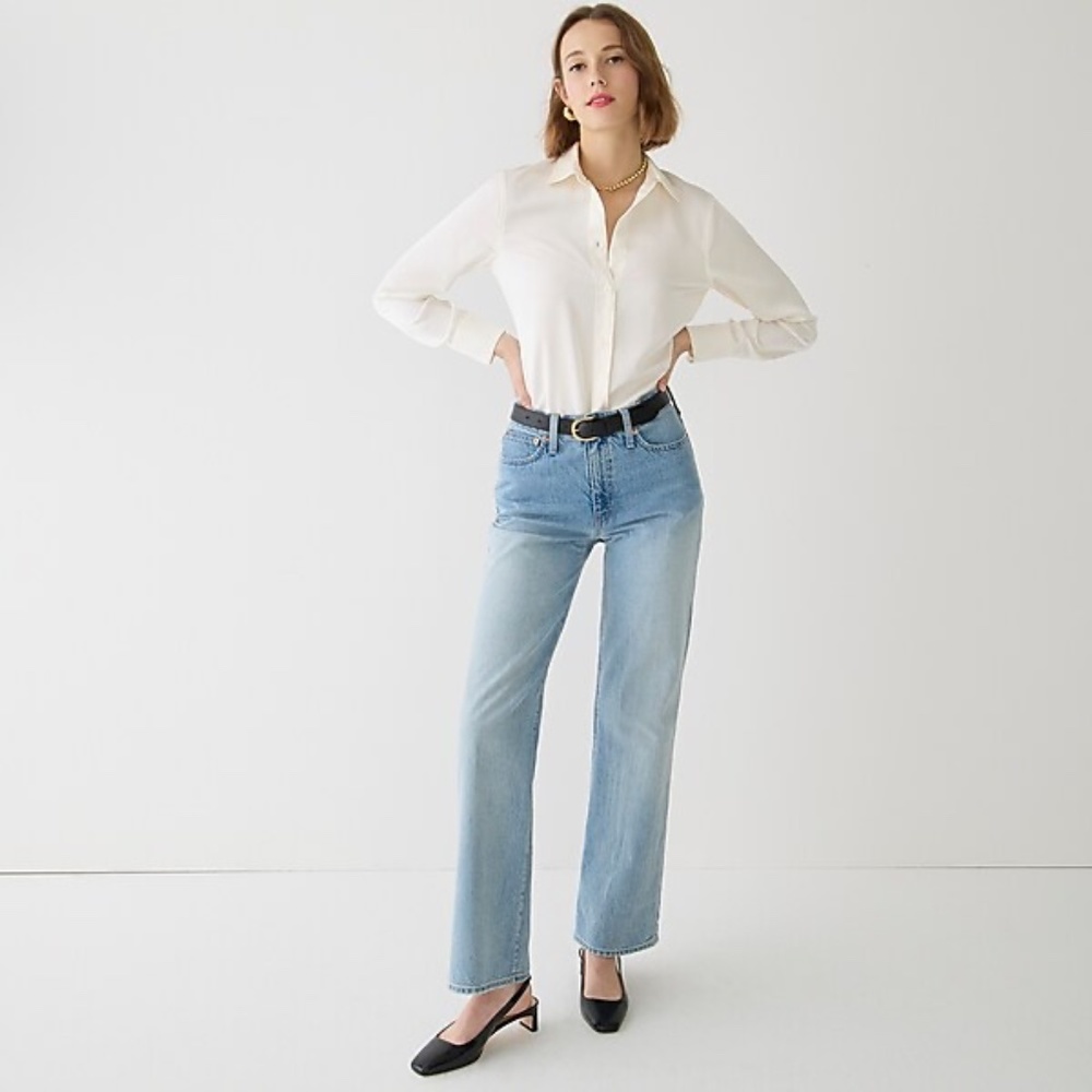 NWT $148 JCREW '90s Wide Leg Jean Size 30 Tall